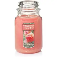 Yankee candle Yankee Kerze sonnenverwhnte Aprikosen Rose Duft klassisch 22oz groes Glas Single Wick Candle ber 110 Stunden Verbrennungszeit