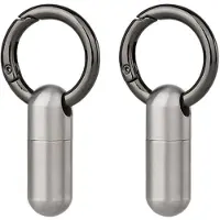 Semoic 2PCS Wasserdichte Edelstahl Pille Box Flasche Cache Container Keychain Gesundheit Pflege