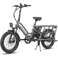 KUKIRIN FF20 CUV - Elektrisches Lastenrad - 250 W - 48 V - 24 Ah - Nabe 20 Zoll - Maximale Geschwindigkeit 25 km/h - Grau