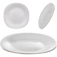 Kadax Dessertteller 21cm Weiß mit Goldrand 1 Stk.