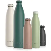 LARS NYSØM LARS NYSM Isolierte Wasserflasche aus Edelstahl, 340 ml, 480 ml, 740 ml, 900 ml, 1440 ml | BPA-freie isolierte Thermoflasche f r hei e und kalte