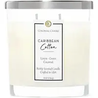 Colonial Candle Kolonialkerker karibische Baumwoll -Duft -Kerzenglas hochdeutete Kerzen fr zu Hause duftende Wachskerze 2 Wick 8 oz - Made in den USA