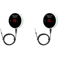Spactz 2X Tuya Smart Home Wifi Temperatursensor Fil Thermomètre Numérique Chambre Eau Piscine Thermostat Alarme Prize UE