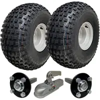 Parnells 22x11.00-8 Knobby ATV Quad Trailer Kit Räder, Achsen, Gusskupplung Kapazität 310kgs
