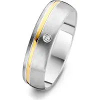 Danish design - Ring - Damen - IJ138R2D-57 - Lynge - Titanium - Diamanten - 57 - Weite 57