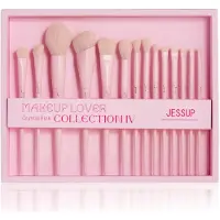 Jessup Makeup Lover Crystal Pink Collection IV Zestaw pdzli do makijau T495, 14 sztuk