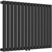 Helloshop26 Heizkörper - - Flacher Designpaneel - 653 W - Stahl - Schwarz 60x90 cm