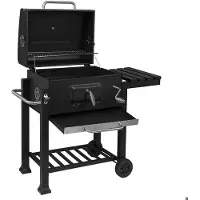 Helloshop26 Holzkohlegrill mit Deckel für Feiern schwarz 19_0000938