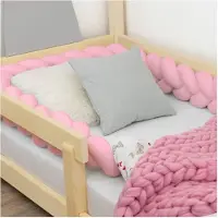 Benlemi Hand-stew Children's Protective Pad in Shape of Braid - Pink - 2,5 meters