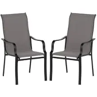 Helloshop26 2er-Set Gartenstühle 56 x 73 x 101 cm ergonomischer Komfort Struktur