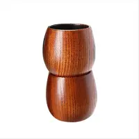 Typecat Verkohltes Boston-Glas aus Holz, der Holztrinkbecher, Old Fashioned Whis
