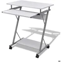 Helloshop26 Bürotisch Möbel Arbeit Computer weiß für Computer 0502140