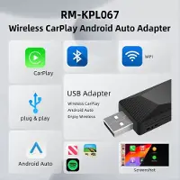 Melitt Kabellose CarPlay- und Android Auto-Box 2-in-1 mit Kabelanschluss für Dongle