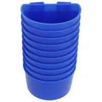 Semoic 10 StüCk Von VogelkäFig Becher HäNgendes Kaninchen Futter KäFig HüHnchen Wasser Becher für Haustiere mit Haken Groß