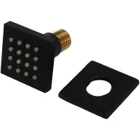 Spactz Douche Spa Laiton Carré Massage Corps Nickel Brossé Noir Mat