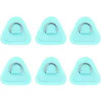 Jojomino Kajak-Zubehör, 6 Stück D-Ring-Patch für Schlauchboot, Kajak, Schlauchboot, SUP, D-Ring, PVC-Patch, Stand-Up-Paddleboard, Kanu, Rafting, Grün