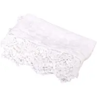 Torribaly Damen bestickter Spitzenschal wei?