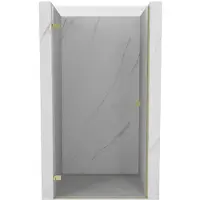 Mexen Lunar-B Duschtür schwenkbar links 65 cm, transparent, gold - 832-065-000-50-00-L