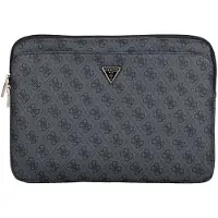 GUESS Bag Sleeve 14" 4G Zipper Pocket Triangle Logo black