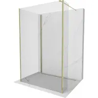 Mexen Kioto Walk-in-Dusche 120 x 80 x 40 cm, transparent, gold - 800-120-080-221-50-00-040