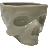 Typecat Retro-Tischdekor, Porzellan, Gothic-Totenkopf-Nudelschüssel, Halloween-Geschirr, Bar, Essen, Nudelsalat, Süßigkeiten, Keramik, S