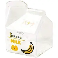 MaxPower Niedliche Kawaii-Milchkannentasse – mikrowellengeeignete Glastasse mit Erdbeer-, Pfirsich-, Avocado- und Ba-Motiv