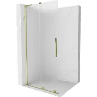 Mexen Velar L Duschwand Schiebetür Walk-in 110 x 200 cm, Frost 8 mm, Gold - 871-110-003-33-50