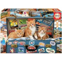 Educa - Katzen im Reisekoffer 200 Teile Puzzle