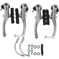 Jojomino Aluminiumlegierung Mountainbike-Bremsklemme 2 Paar V-Bremse Universal Fahrrad V-Bremse Mountainbike V-Bremsen Klemmensatz mit Bremsbelägen