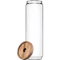 Kadax Vorratsglas 1550ml mit Holzdeckel, Glasbehälter zur Aufbewahrung von Lebensmitteln