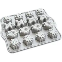 Nordic Ware 93748 Holiday Teacakes Kuchenform, 3 Tassen Kapazität, Silber