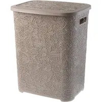 Kadax Korb mit Bezug für Unterwäsche und Kleidung Aglio 55L, beige