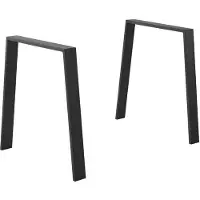 Helloshop26 Set aus 2 DIY-Tischbeinen aus Stahl 55 - 70 x 72 cm schwarz matt 03_0008085