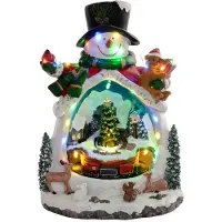 MUVOE Weihnachtsdorf HOMCOM Diese festliche Miniaturstadt ist mit LED-Lichtern ausgestattet, die eine zauberhafte und farbenfrohe Winterdekoration schaffen.