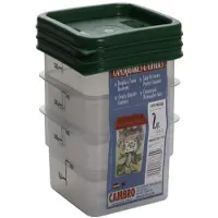 Cambro Set mit 3 quadratischen Frischhaltedosen mit Deckel, 2 Quart