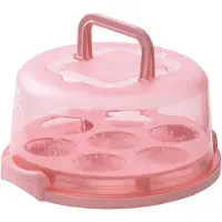 Tlily Kuchenbox Cupcake Halter mit Deckel Transparent ,A