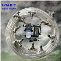 MaxPower (12M transparentes Kit)A11 Elektrisches Sprühgerät 12V Wasserpumpe 6M -18M Desinfektions-Bewässerungssets