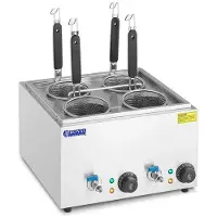 Helloshop26 Nudelnkocher - - Elektrisch - 3000W - 4 Körbe - Edelstahl