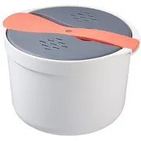 Jojomino Mikrowellen-Reiskocher, Tragbarer Lebensmittelbehälter, Multifunktionaler Dampfgarer, Reiskocher, Bento-Lunchbox, Dampfgarer