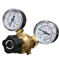 Tlily Druckregler Reduzierstück CO 2 Schweißen Twin Gauge Gasflasche