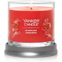 Yankee candle Sparkling Cinnamon Duftkerze, 128 ml, kleiner Becher, Einzeldocht, ber 20 Stunden Brenndauer, Weihnachten | Feiertagskerze
