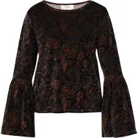Usha Bluse Frauen dunkelviolett mehrfarbig