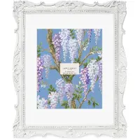 Laura Ashley 11x14 Wei verziertes strukturiertes handgefertigtes Harz Bilderrahmen Wandmontage Dekoratives Blumendesign Home D? Cor Fotogalerie