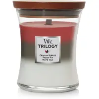 Woodwick mittelgro e Sanduhrkerze, Wintergirlande Premium-Sojawachsmischung, Pluswick Innovation, Holzdocht, hergestellt in den USA | Weihnacht
