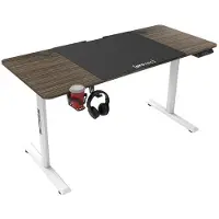 Helloshop26 Büro - - Höhenverstellbar - 140 x 60 cm - Höhe 72-117 cm - Holzoptik