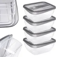 Kadax Lebensmittelbehälter-Lunchboxen 5X0,75L Lunchbox mit Deckel-Set