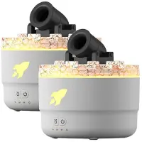 Melitt 2 Stück -Luftbefeuchter mit Kanone, Aroma-Diffusor mit 2 Modi, 7 Farben, LED-Timer und Anpassbaren Einstellungen, Turm-Luftbefeuchter