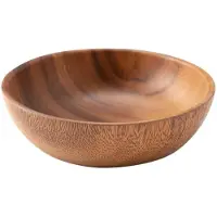 MaxPower Holzteller, tiefer Vorspeisenteller, Obstschale 24*4,5 cm