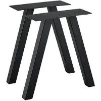 Helloshop26 Set aus 2 Metalltischfüßen 40 cm schwarz 03_0003646