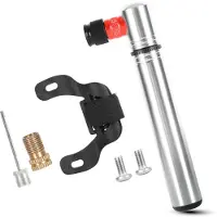 Jojomino Tragbare Fahrradpumpen 130psi Mini-Fahrradpumpe Reifenfüller für Straße Berg Integriertes Ventil Silber
